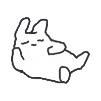 Tired Bunny Sticker by bunny_is_moving