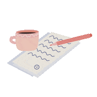 BoD_BooksonDemand coffee writing notes write Sticker