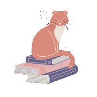 BoD_BooksonDemand cat kitty book books Sticker