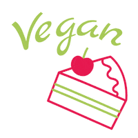 lamerendadellafragola vegan strawberry vegano torta Sticker