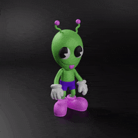 Toonies alien goofy ufo toy GIF