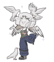 Original Character Bird Sticker