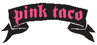 pinktaco pink drink miami skull Sticker