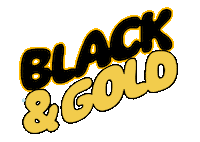Black And Gold College Sticker by Towson University