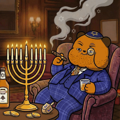 Hanukkah Dreidel GIF by Kanpai Pandas