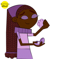 ButtahBlends girl makeup blush fanart GIF