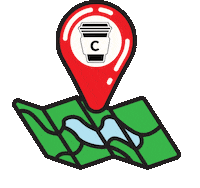 CafeLoud travel cafe map location Sticker
