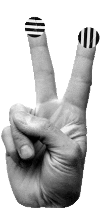 umlaut_company peace hand umlaut peacehand Sticker