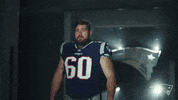 Flexing David Andrews GIF by New England Patriots