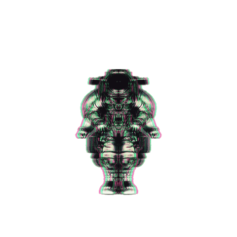 reitzcreative trippy space vibes running Sticker