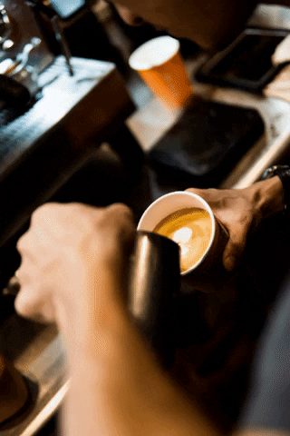 BodhiLeafCoffee giphygifmaker coffee latte latte art GIF
