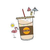 JavaMoesCoffeeCompany celebrate sun watermelon umbrella Sticker