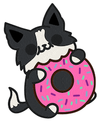 Dog Donut Sticker by HyperBeard