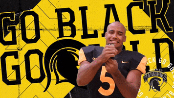 Black And Gold Celebration GIF by Waterloo Warriors