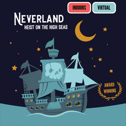 improbableescapess giphyupload improbable escapes neverland heist on the high seas GIF