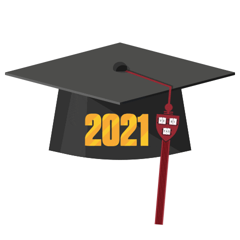Graduation Cap Sticker by Harvard University