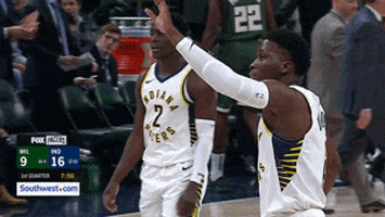 high five victor oladipo GIF by NBA