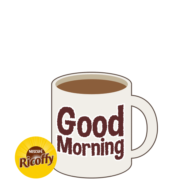NescafeRicoffy giphyupload coffee good morning sun Sticker