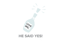 celebrate he said yes Sticker by Love Inc.
