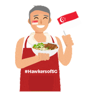 whyqsg singapore national day hawker hawker food Sticker