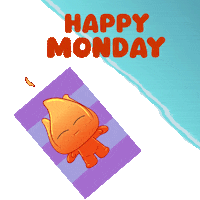 Sunbathing Monday Morning Sticker by Playember