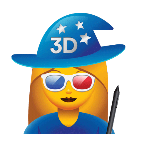 3D Wizard Sticker by jessicavwalsh