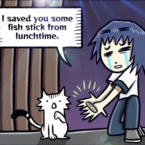 Fish Sticks Cat GIF