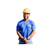 Blue Collar Hard Hat Sticker by JC Property Professionals