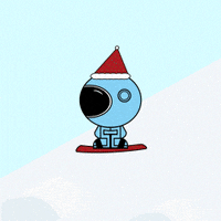 averypless astronaut squirrel snowboard snowboarding GIF