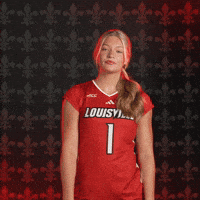 Volleyball Go Cards GIF by Louisville Cardinals