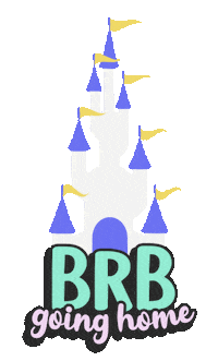 SparkYourMagicCo disney home castle brb Sticker