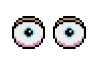 Blinking Blue Eyes Sticker