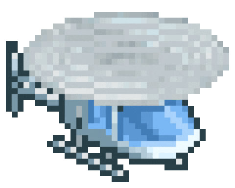 8Bit Helicopter Sticker