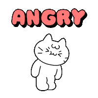 Angry Cat Sticker by Mikitti