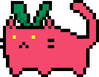 cat pink STICKER by hoppip