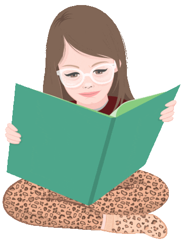 Girl Read Sticker by Nazaret Escobedo