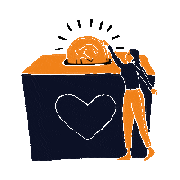 actsforhumanity support euro donate donation Sticker