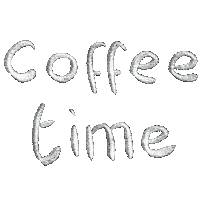 coffee white time handwrite craie Sticker