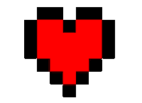 broken heart pixel art STICKER