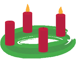 Candle Advent Sticker by Der Wein-Bischoff