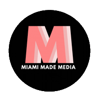 MiamiMadeMedia pink miami media m Sticker