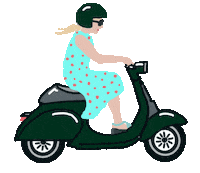 Girl Driving Sticker