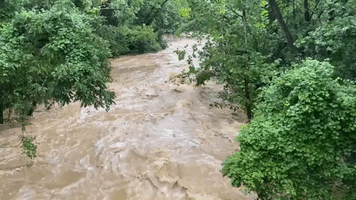 Creek Turns Into 'Raging' Stream After Heavy Storms in Montgomery County, Maryland
