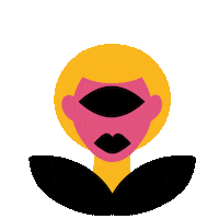 CIKLOPO pink flower eye blossom Sticker
