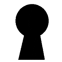 CIKLOPO eye bw blinking keyhole Sticker