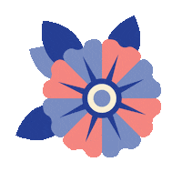 Pink Flower Sticker by Mosie Baby