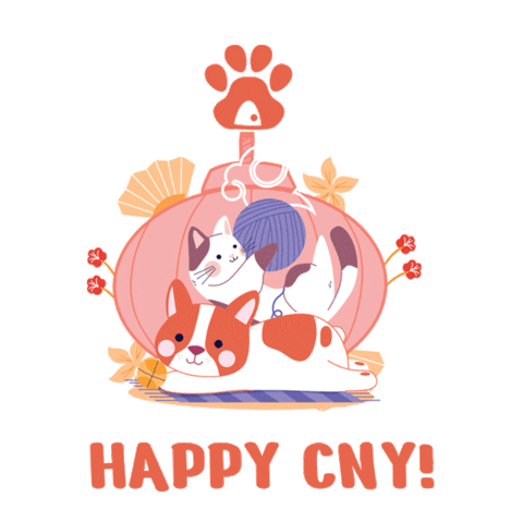 Shopthepaw new year cny chinese new year happy cny Sticker