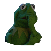 Sad Kermit The Frog Sticker by reactionstickers