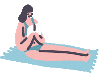 Girl Summer Sticker by Sara Maese