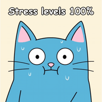 Sweating Blue Cat GIF